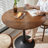 Walnut+Black Round Solid Wood Dining table-118760529