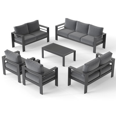 Aluminum 9-Person Outdoor Conversation Sets