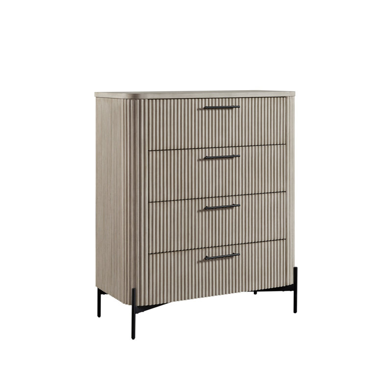 Commode 4 tiroirs - Taupe, Taupe