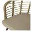 Chaise d'appoint d'extérieur en osier brun et beige en forme de baignoire