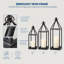 Lanterns Decorative Candles- Tall Black Metal Candle Lanterns Set of 3- Modern Farmhouse Decor for Indoor, Outdoor, Tabletop, Porch-136866025