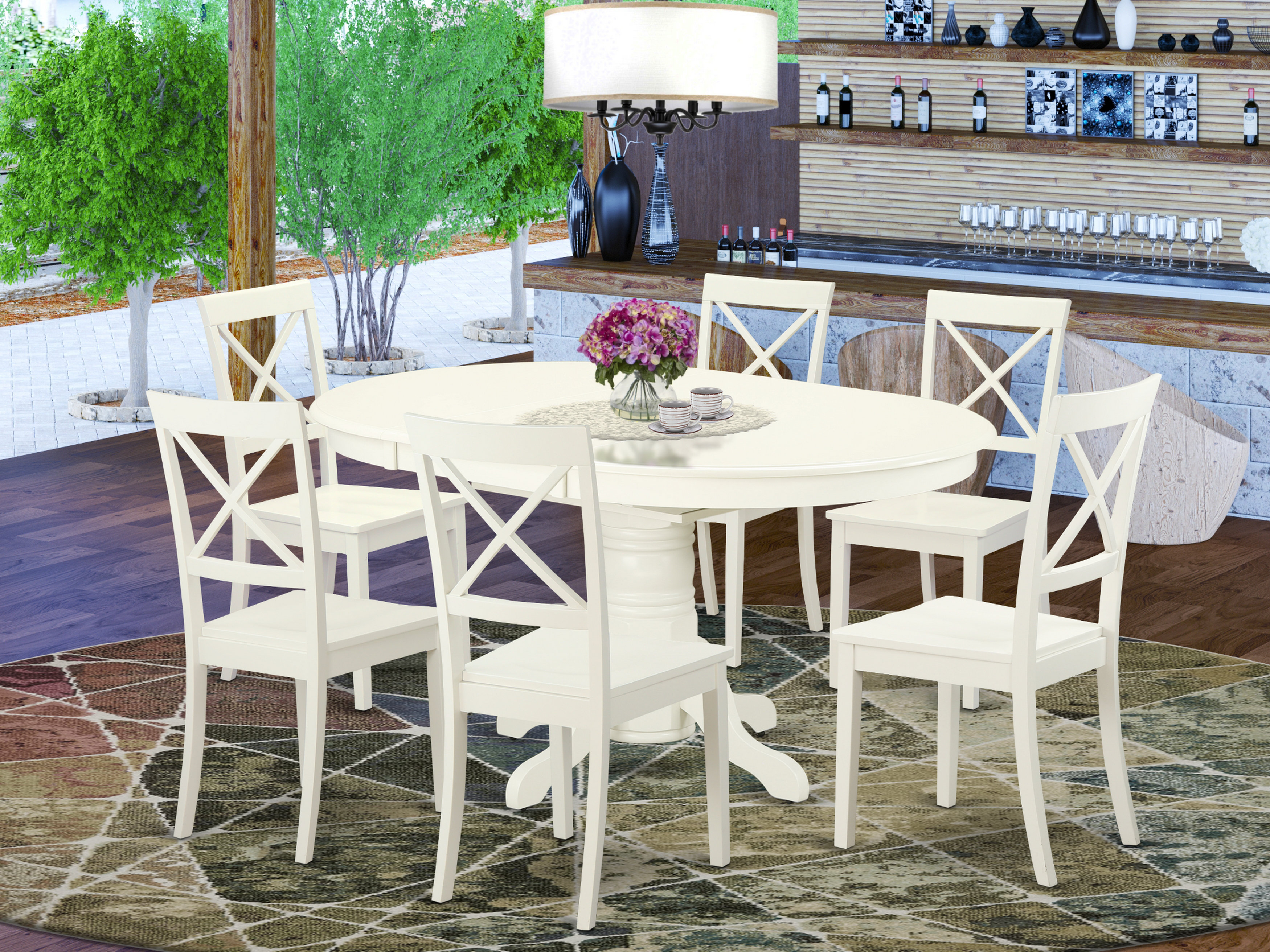 Gracie Oaks Extendable Solid Wood Pedestal Dining Set Reviews Wayfair