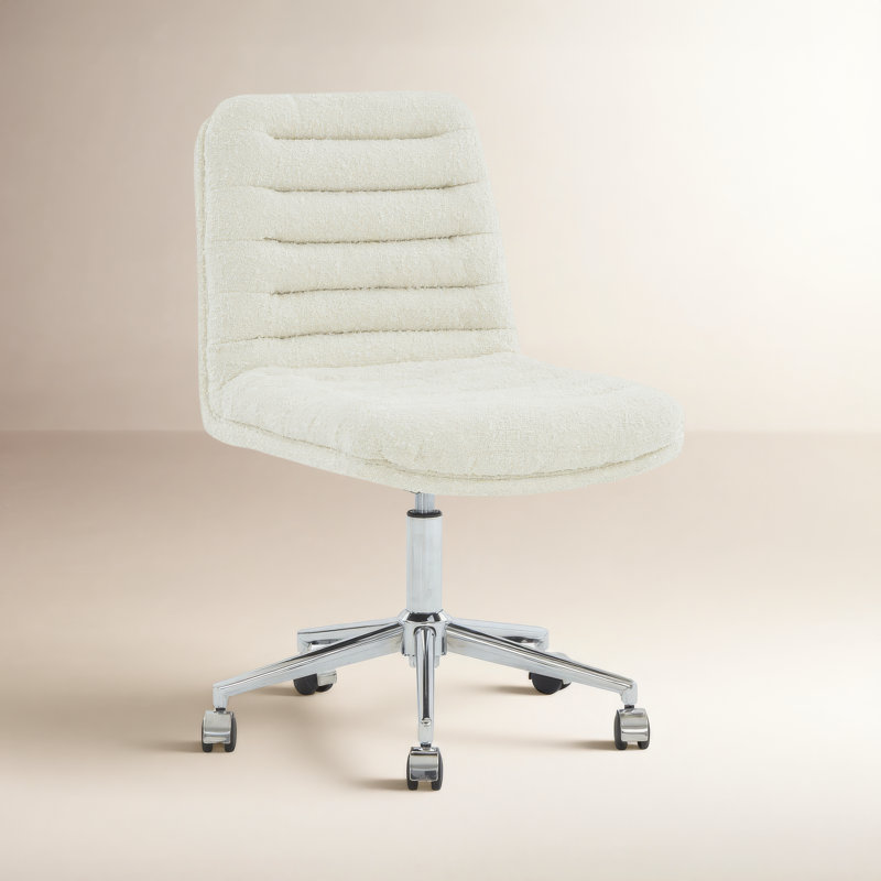 Ashia Boucle Task Chair, Ivory