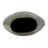 9.5x5.5x12" Aluminum Layered Chisel Oval Vase