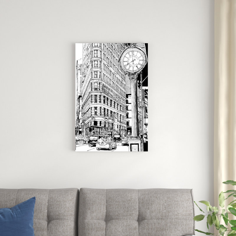 B&W City Scene VII, H 30 po x l 20 po x P 1,25 po