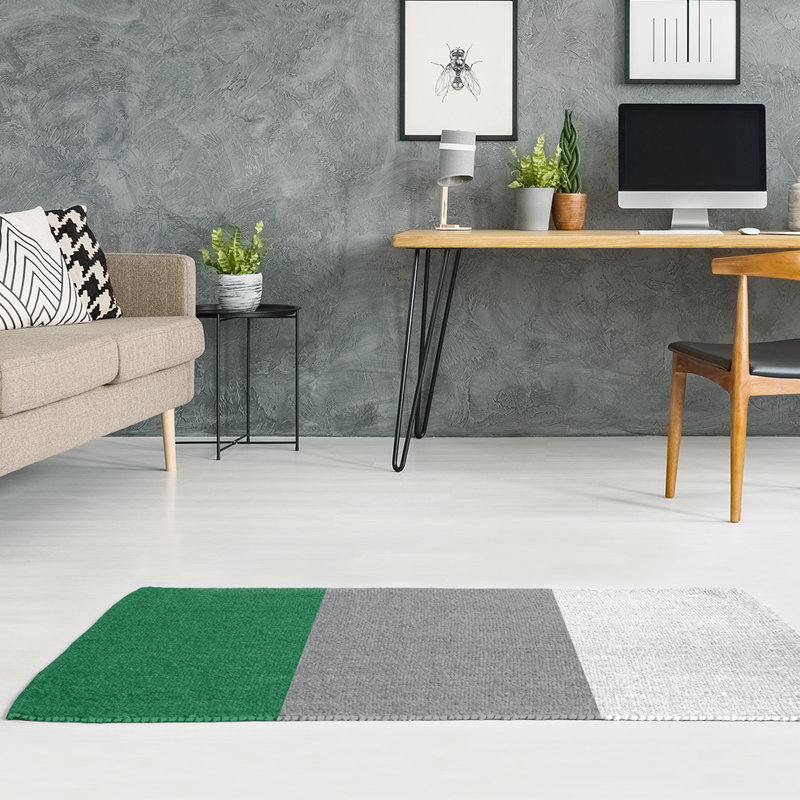 Striped Indoor Rug, Rectangle 5' x 7', No