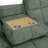 Premium Fabric Reclining Living Room Sofa With Drop Down Table And Cup Holders-410176366