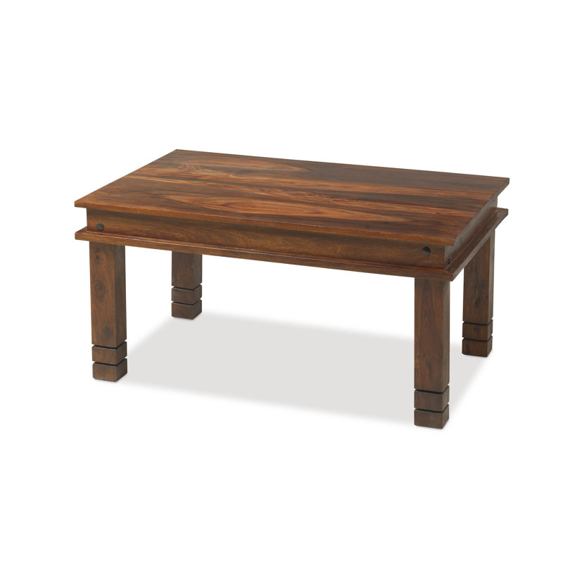 Jali Indian Solid Wood Four Leg Coffee Table, 46 cm H x 60 cm W x 90 cm D