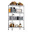 Étagère de rangement à 4 niveaux, capacité de 454 kg (1000 lb), en acier chromé, avec structure métallique, idéale pour la maison, la cuisine et le bureau (13,7 po P x 23,6 po L x 53,4 po H).-1666905667