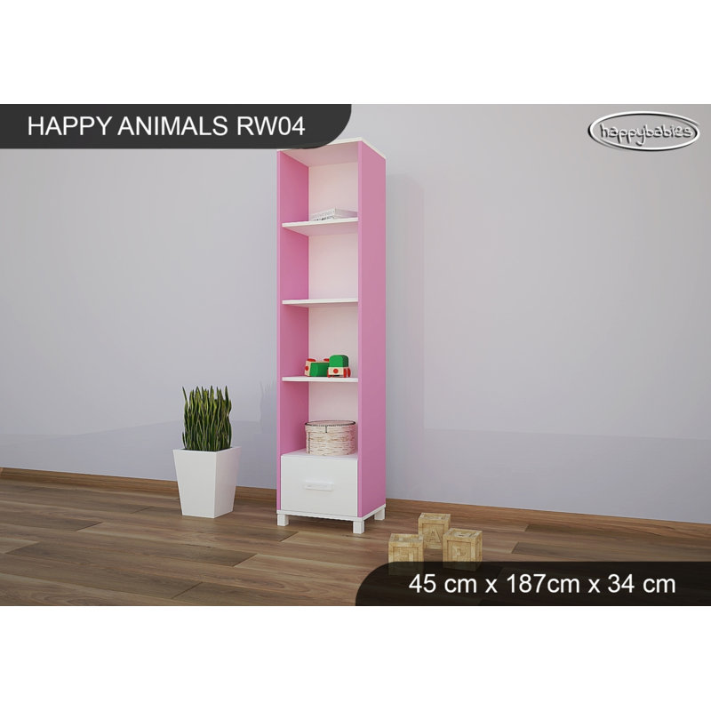 187cm H X 45cm W Cube Unit Kids Bookcase, Pink