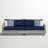 Fionnula 96" Wide Wicker Patio Sofa With Sunbrella Cushion Covers-1281326583