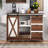 55.5" Farmhouse Kitchen Island With Drop Leaf