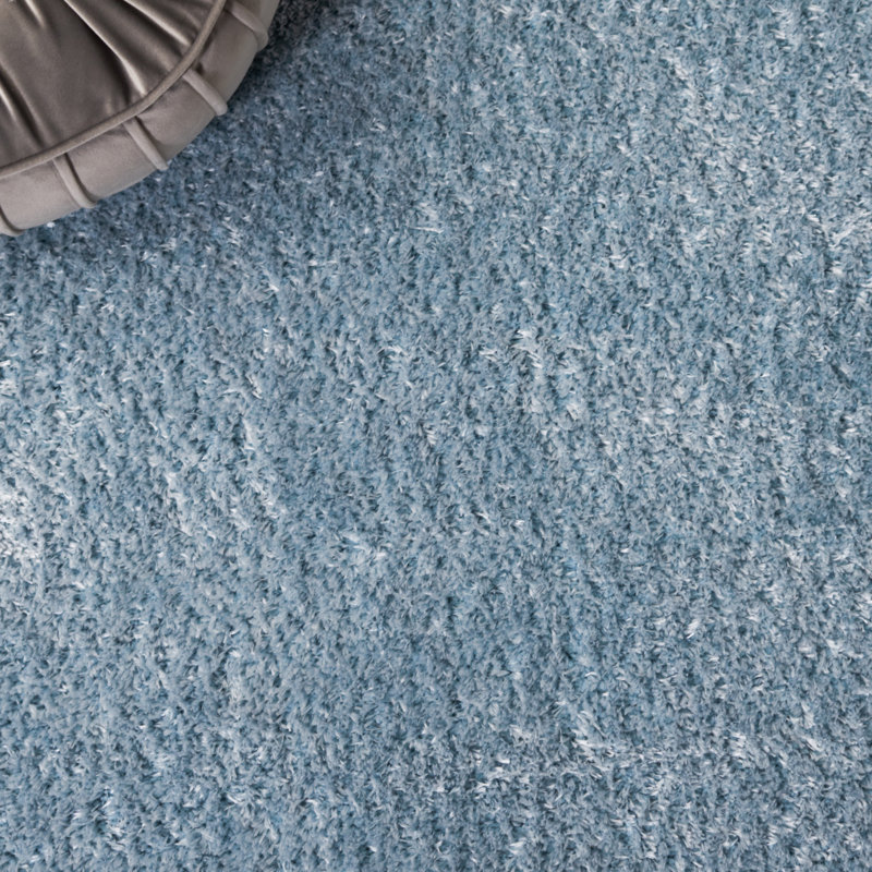 Corfu Tahoe Shag Performance Solid Color Rug, Rectangle 4' x 6'