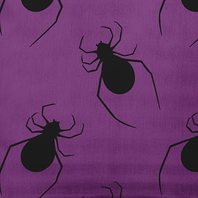 Coussin décoratif intérieur / extérieur Witches Brew Spiders, 14 po x 20 po, Mauve