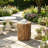 Tree Stump Stool, Decorative Side Table with Round Tabletop, with Wood Grain Finish,Natural