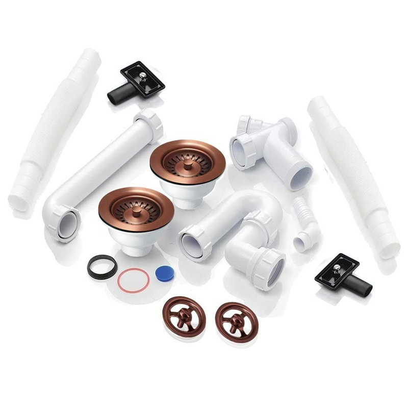  RAK Rangemaster 2.0 Bowl Waste With 2X Overflow And Plumbing Kit, Copper