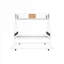 Lit superposé superposé robuste en métal robuste avec lit gigogne pratique pour trois personnes, blanc classique