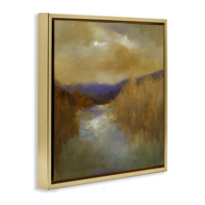 «Moody Shadowed River», art mural encadré par Sheila Finch