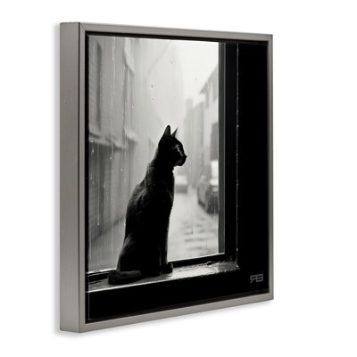 «Cat Gazing Rainy Window» par Roozbeh Bahramali