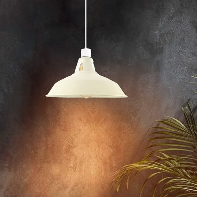 Industrial Barn Pendant Light Shade, Retro Vintage Slotted Metal Lampshade, E26/E27 Ceiling Hanging Light Cover for Kitchen Island, Dining Room, Cafe, Bar, Farmhouse Lighting Decor