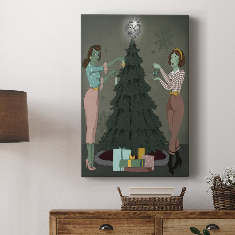 Futur Noël II - Cavas enveloppés de galerie, H 36 po x l 24 po