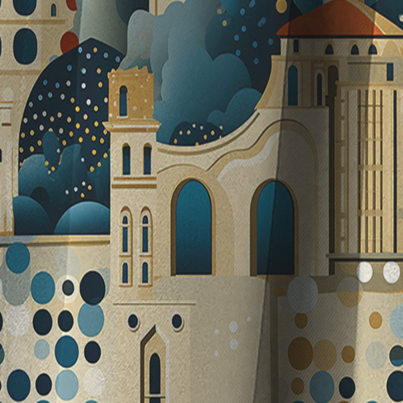 Motif à pois architectural I Splendor P - Rideau abstrait - Rideau occultant - 1 panneau, L 52 po x L 90 po