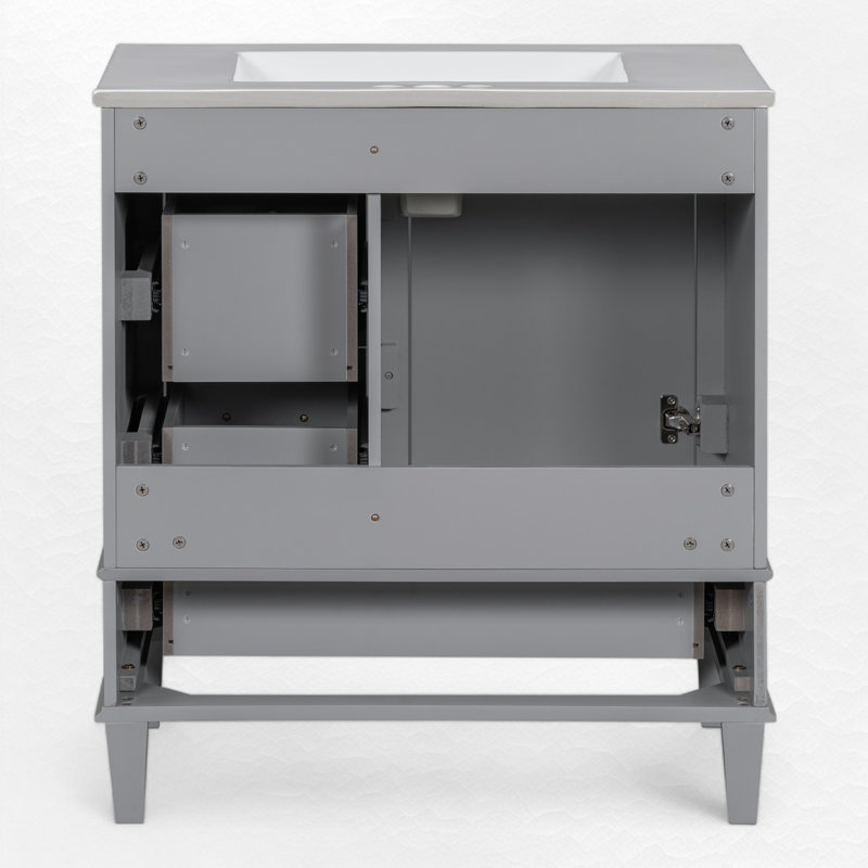 Ensemble de meuble-lavabo simple 30,03 po Megghan, Gris