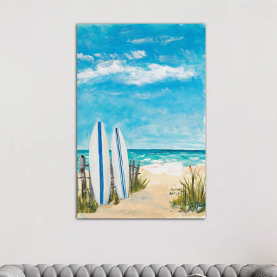 Tropical Surf II by Julie Derice - Wrapped Canvas Painting