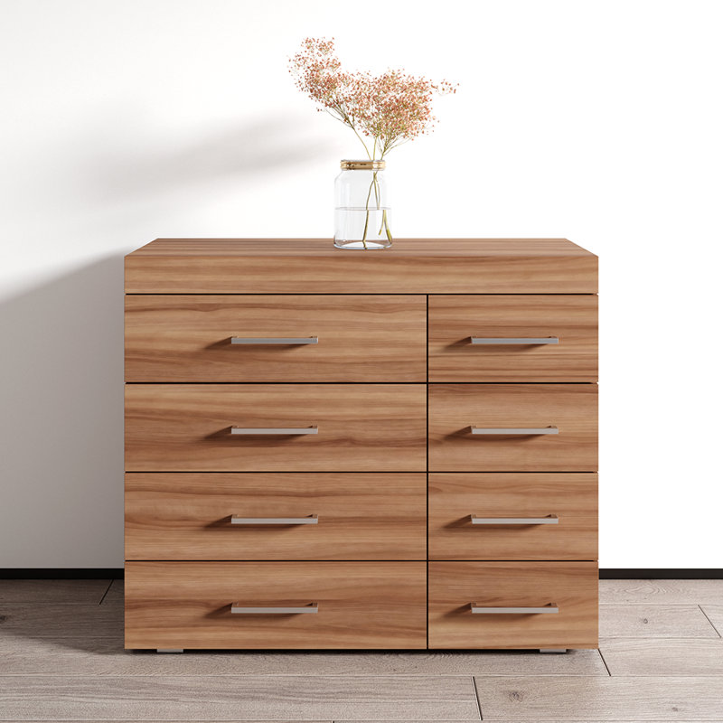 Commode 8 tiroirs l 35 po, Brun