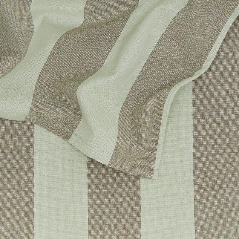 Essential Rectangle Striped Cotton Tablecloth, Olive/Sage
