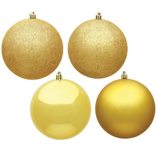 60 Pack Green, Gold, Purple Assorted Ball and Onion Ornaments