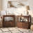 23.6" W Mid-Century Modern Nightstand with 1 Drawer and Built-In Charging Station, Bedside Table for Bed, Sofa, Walnut Wood Finish-645494925