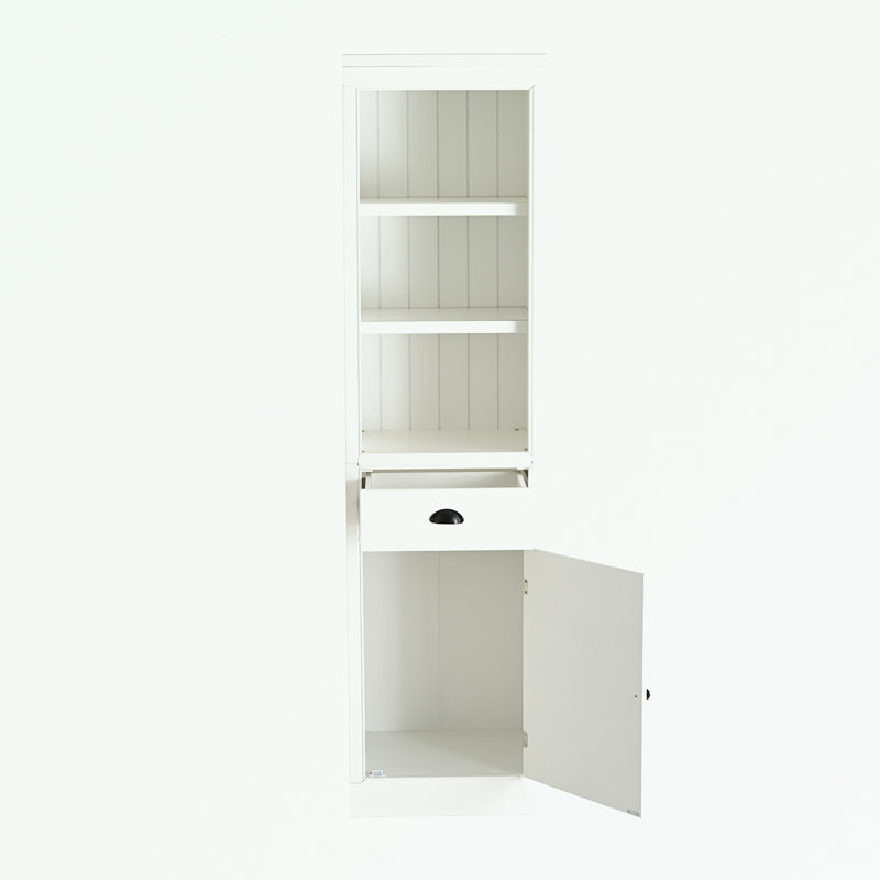 Armoire haute avec porte simple et tablettes ouvertes
