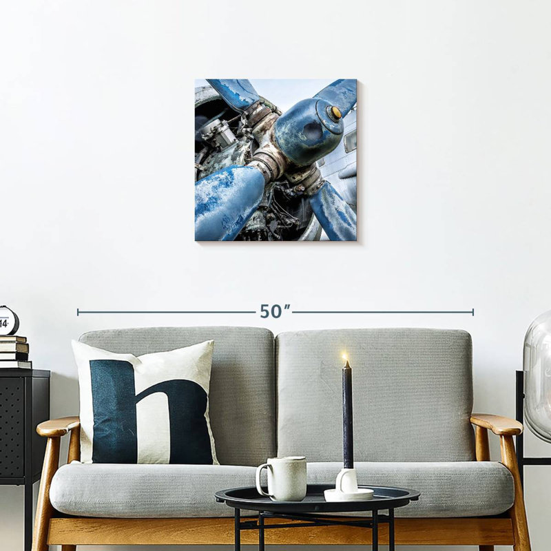 Blue Old Propeller, 20" H x 20" W