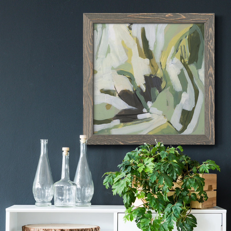 " Electric Lichen III " Painting Print, Grey Framed, 34.5" H x 34.5" W x 1" D