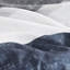 Drap à rayures avec édredon et draps - Gris, bleu marine, bleu dans un style décontracté Lavable à la machine, drap de grande capacité pour lit simple en microfibre traité jusqu'à 12 po