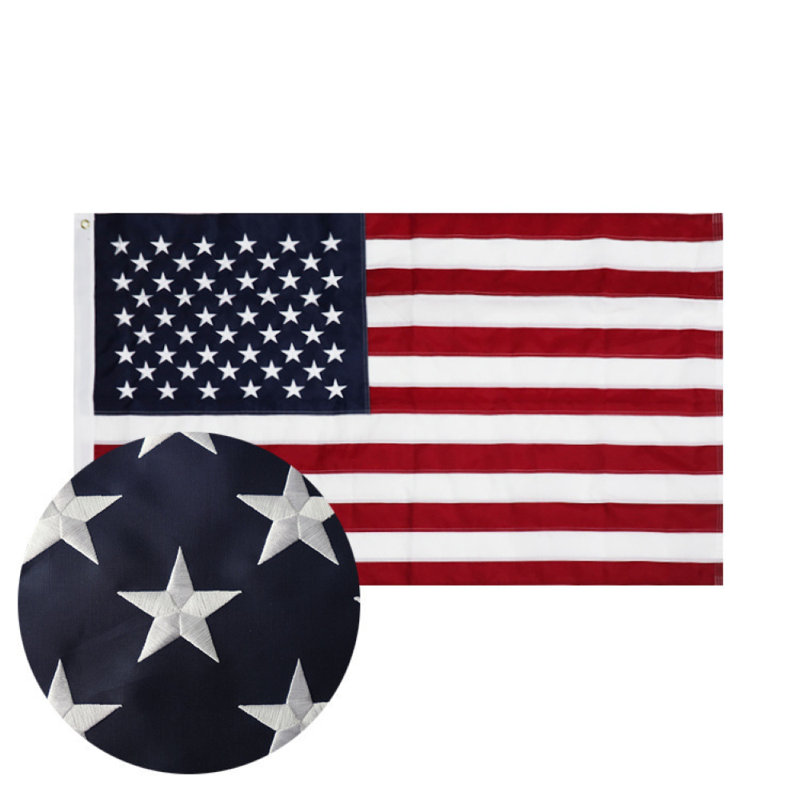 Drapeau américain brodé
