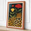 Leopard and Blooms Art Deco - Wrapped Canvas-1816627201-1816627224