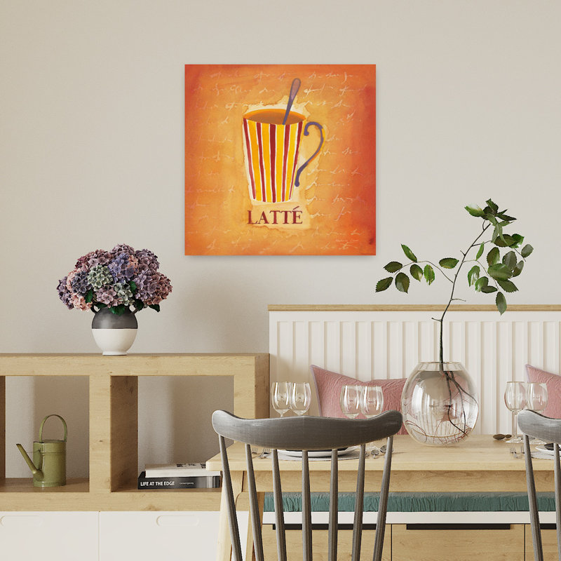 Latte Abstract Contemporary Wall Art, 18" H x 18" W