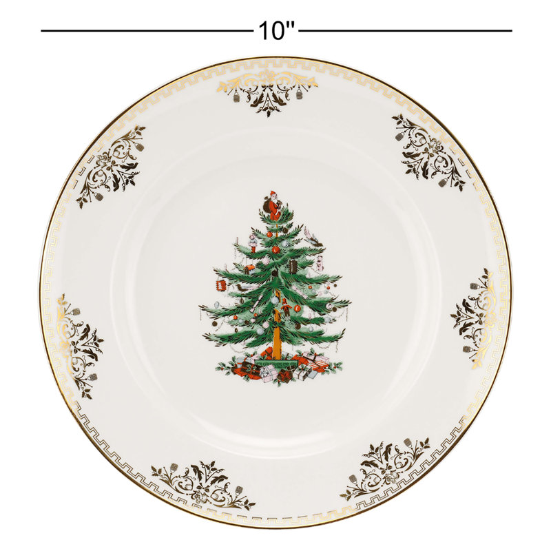 Spode Christmas Tree Gold Dinner Plate 10.5"