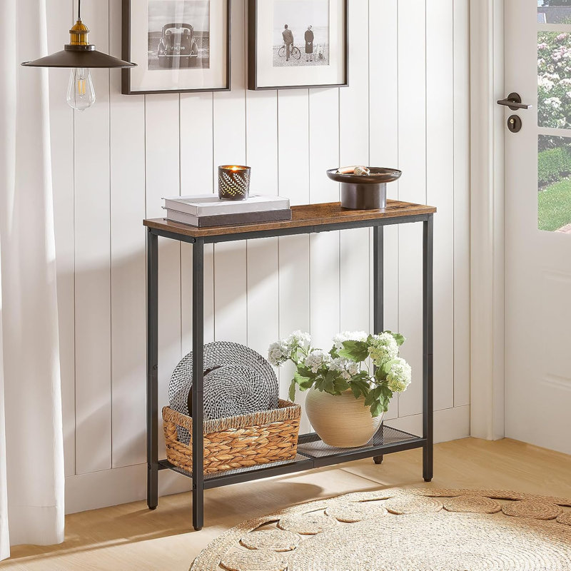 Console 29,5 po, petite table d'entrée avec tablette