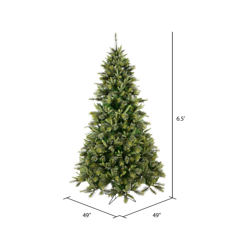 Cashmere Green Pine Artificial Christmas Tree with Stand, Unlit, 6.5' H