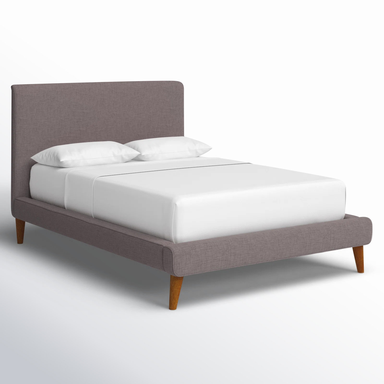 Williams Platform Bed, Queen, Dark Gray Linen