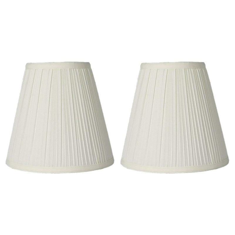 8'' H Silk Empire Lamp Shade, Eggshell Pleated