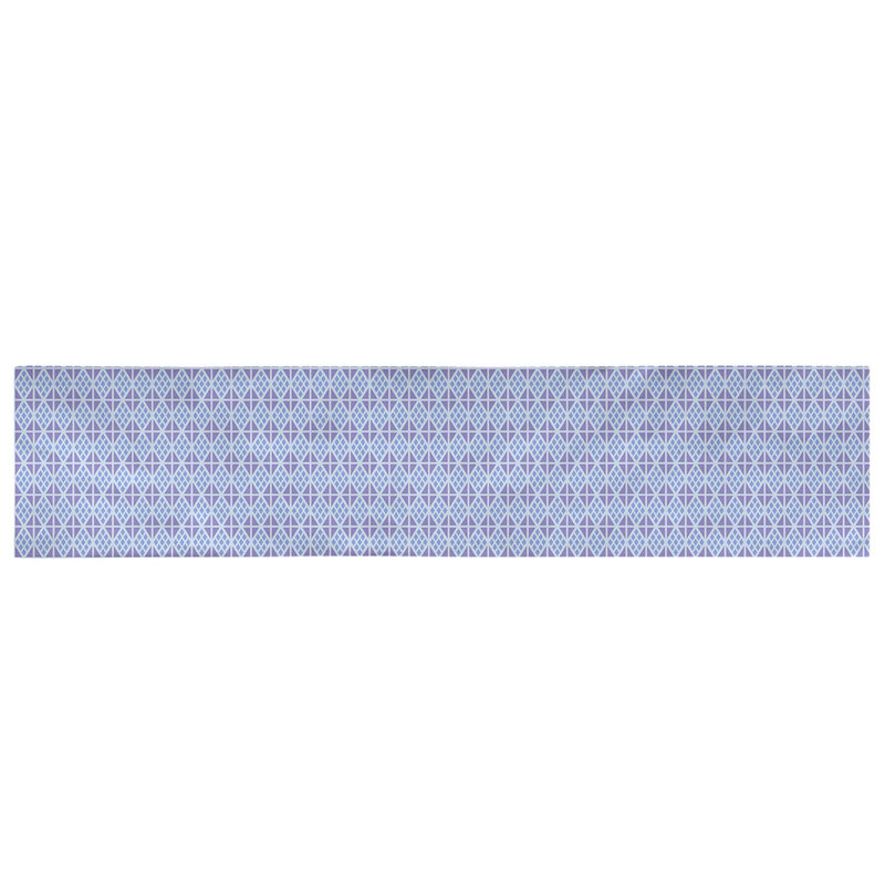 Chemin de table diamants Avicia, 91,5 po x 17,5 po, Bleu / mauve pale, Coton