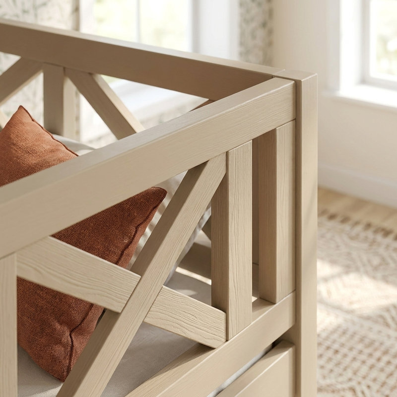 Lit superposé avec glissade, barrière de sécurité et rangement AVELOR Kids Playhouse - aucun sommier nécessaire