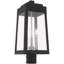 Luminaire suspendu 3 lumières avec abat-jour en verre bullé-101230691-101230690