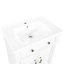 Meuble-lavabo de style campagne Mid-Century avec rangement et base en bois massif-57204712