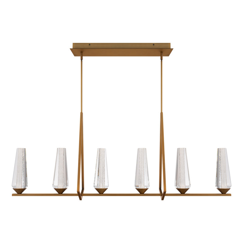 Devotion 6 - Light LED Pendant, Aged Brass