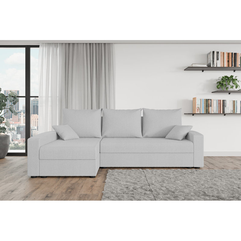 Shray 3 Seater Corner Sofa , Light gray - Cord205.07